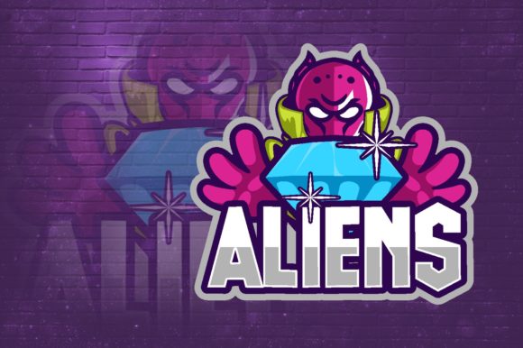 Aliens E-Sport Logo Graphic: Commanding Your Brand Universe