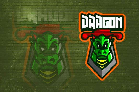 Dragon Sword E-Sport Logo Graphic: A Versatile Branding Solution for Your Gaming Team