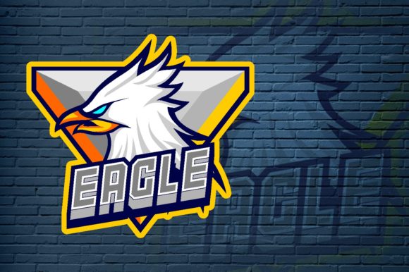 Eagle E-Sport Logo Graphic Silver Lettering: The Ultimate Branding Asset