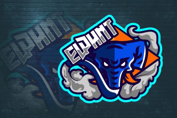Elephant E-Sport Logo Graphic: A Perfect Fit for Your Gaming Brand
