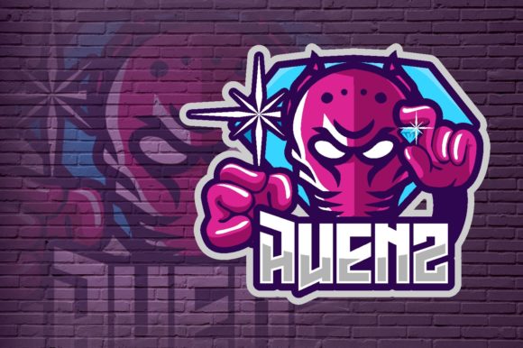 Elevate Your Gaming Team Identity with the Purple Aliens E-Sport Logo Graphic