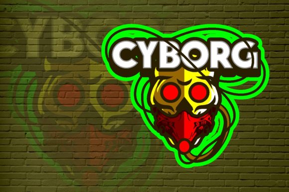 Elevate Your Team with the Cyborg E-Sport Logo Graphic