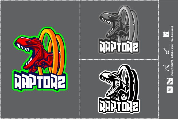 Roar Raptor E-Sport Logo Graphic