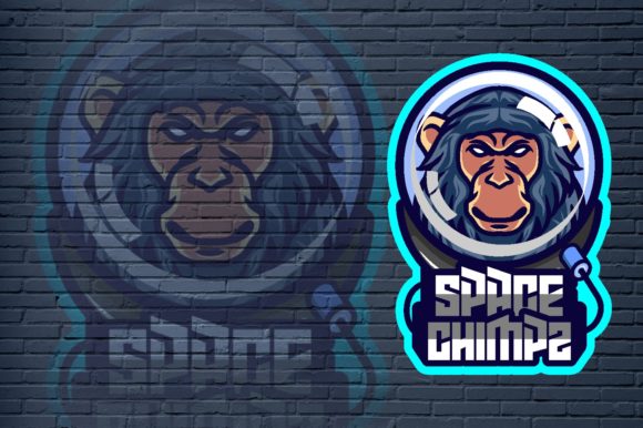 Space Chimps E-Sport Logo Graphic: A Practical Asset for Brand Development