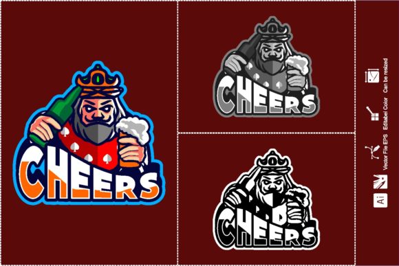 The Strategic Edge: Elevating Your Brand with the Cheers King E-Sport Logo Graphic