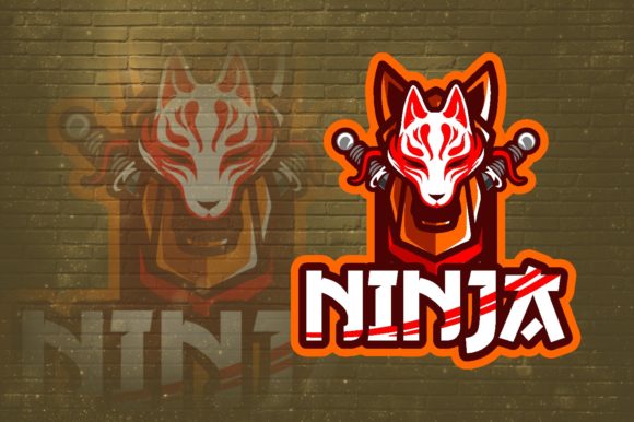 Unleash Your Gaming Brand with the Fox Ninja E-Sport Logo Graphic