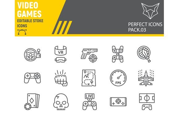 Unlocking Creativity and Engagement with the Video Games Line Icon Set